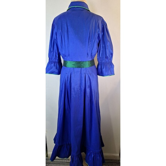 LAKE LADY Carol Maxi Dress Sz XL with Reversible Hem Holiday Derby Party Formal - Picture 8 of 16